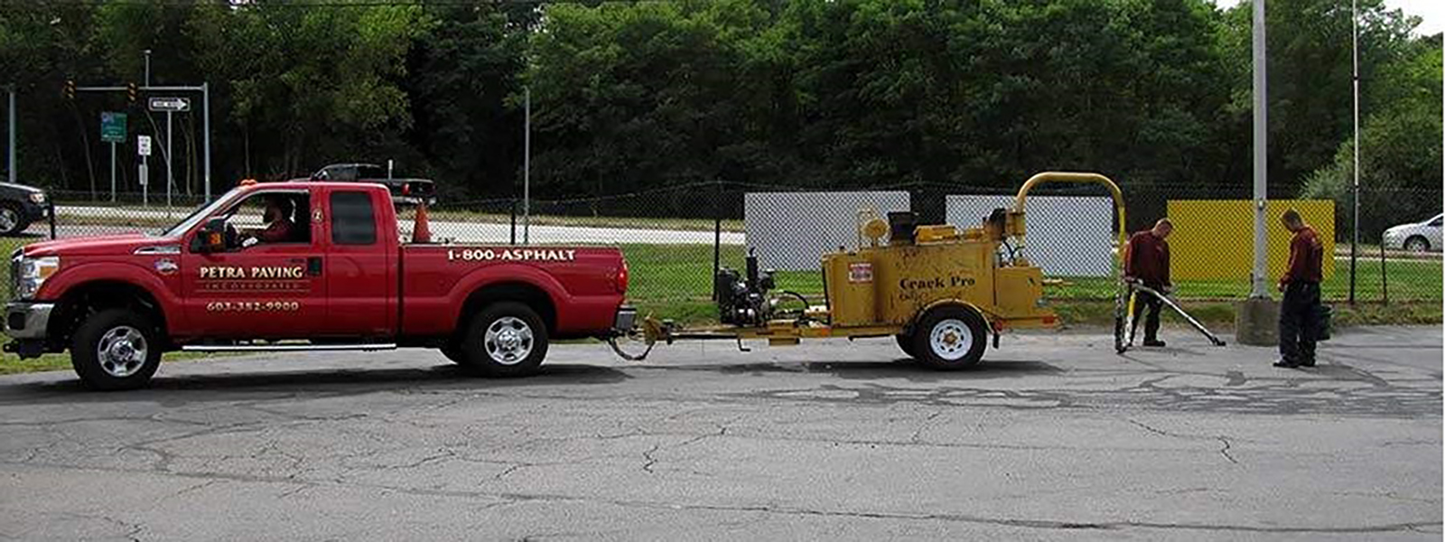 parking lot cracksealing repairs in NH and Mass
